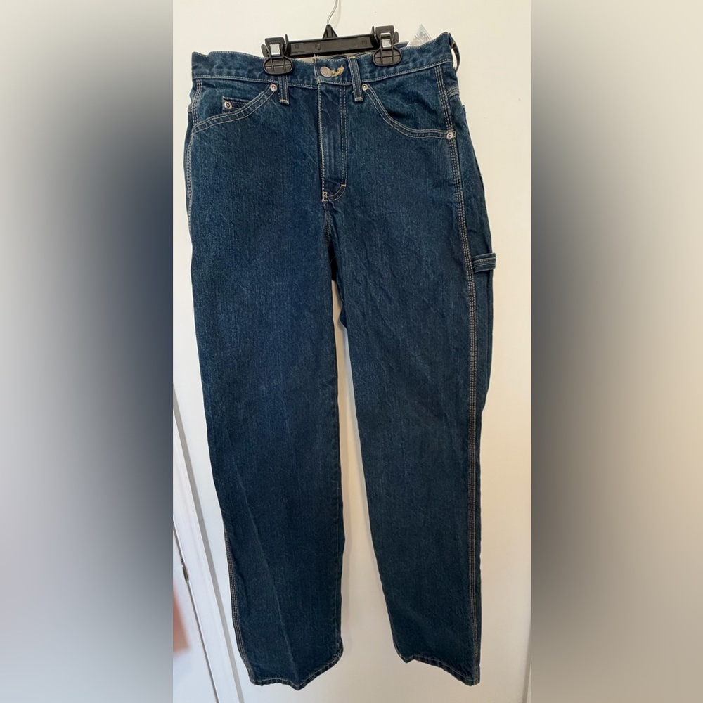 Dickies Men's 30x34 Relaxed Fit Work Navy Jean With Side Pocket 100 Cotton